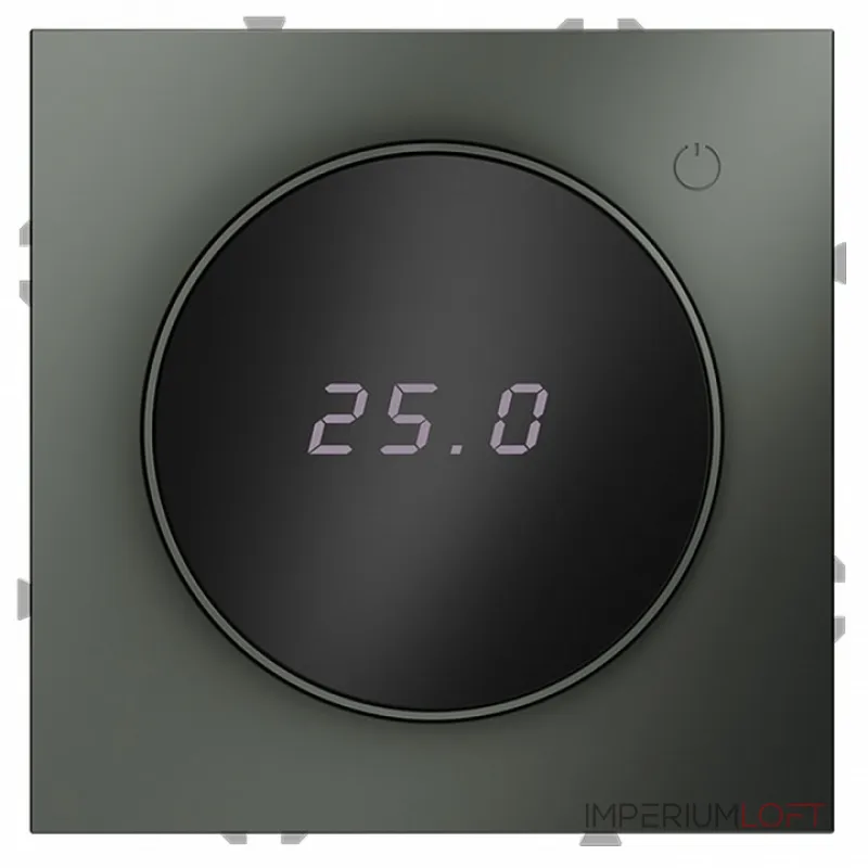 Терморегулятор электронный S70 с индикацией и датчиком для теплого пола (титан) Voltum VLS070106