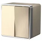 Выключатель двухклавишный влагозащищенный Werkel Gallant (шампань рифленый) W5020210 от ImperiumLoft