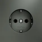 Розетка встраиваемая S70 с заземлением 16А (титан) Voltum VLS040106