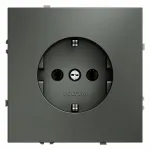 Розетка встраиваемая S70 с заземлением 16А (титан) Voltum VLS040106