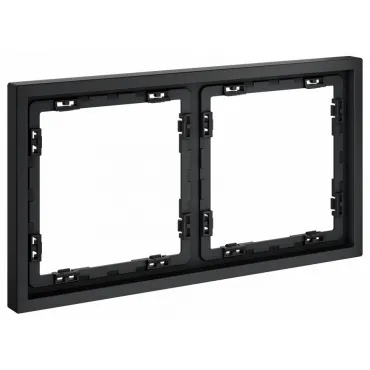 Рамка пластиковая S70 на 2 поста (графит) Voltum VLS100207