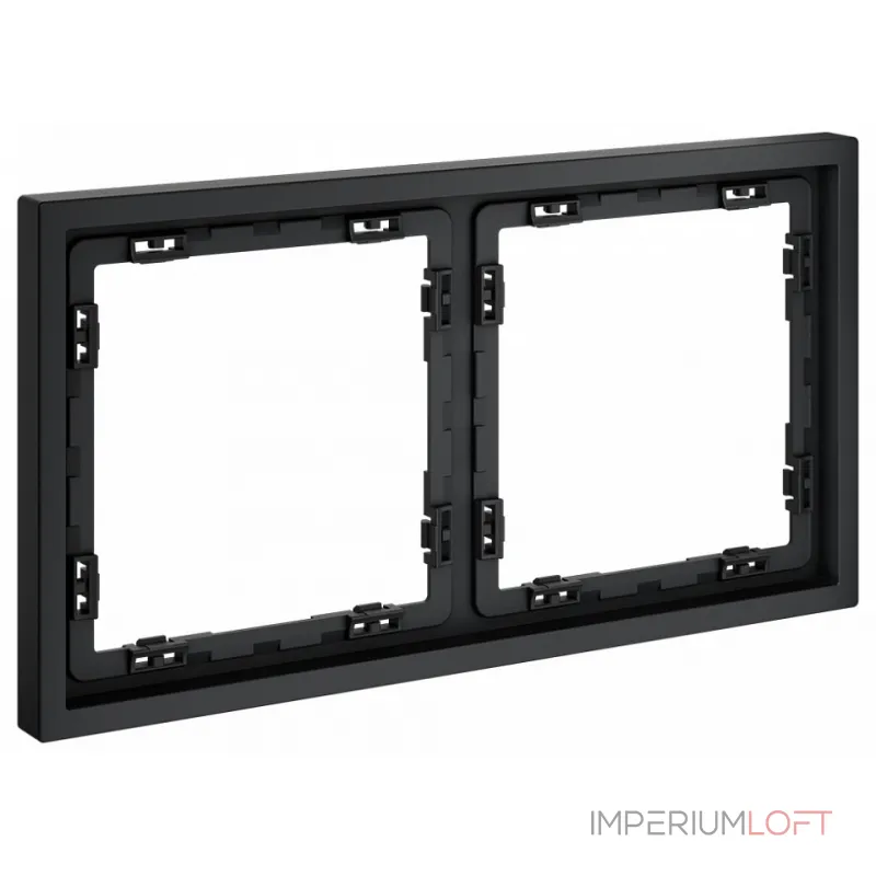 Рамка пластиковая S70 на 2 поста (графит) Voltum VLS100207