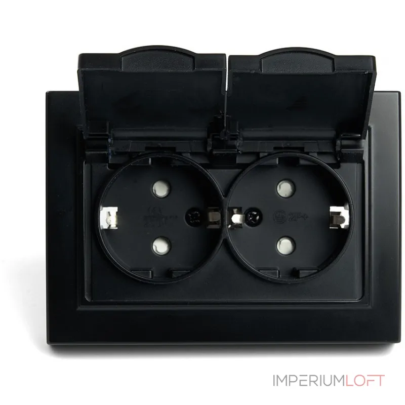 Розетка двойная с заземлением без рамки Stekker Эрна 49138 от ImperiumLoft