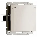 Розетка влагозащищенная с заземлением и со шторкой, без рамки с крышкой Werkel перламутровый рифленый W1171213 от ImperiumLoft