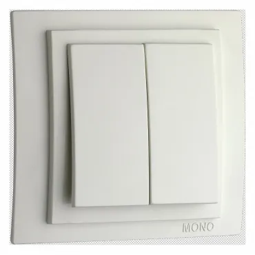 Выключатель двухклавишный Mono Electric Larissa 103-191925-102 Выключатель двухклавишный Mono Electric Larissa 103-191925-102