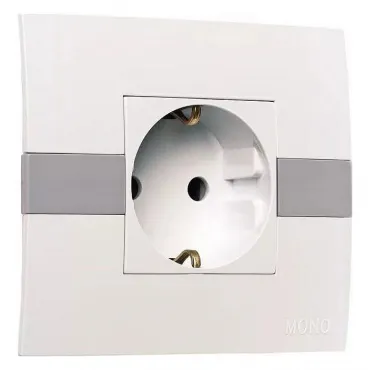 Розетка с заземлением Mono Electric Eсо 101-010107-117 Розетка с заземлением Mono Electric Eсо 101-010107-117