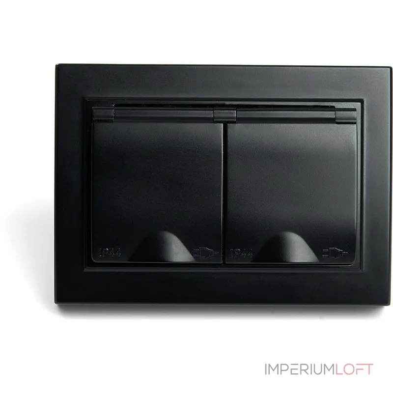 Розетка двойная с заземлением без рамки Stekker Эрна 49138 от ImperiumLoft