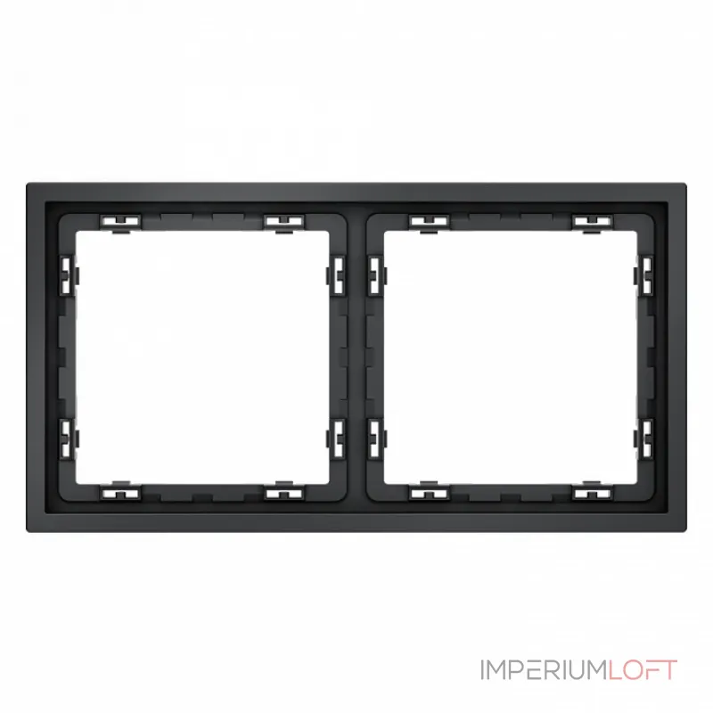 Рамка пластиковая S70 на 2 поста (графит) Voltum VLS100207