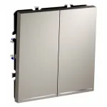 Проходной переключатель встраиваемый S70 двухклавишный с подсветкой 10А (кашемир) Voltum VLS020403