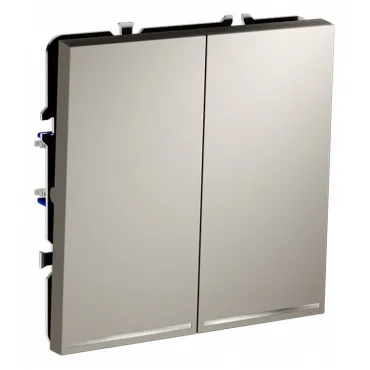 Проходной переключатель встраиваемый S70 двухклавишный с подсветкой 10А (кашемир) Voltum VLS020403 Проходной переключатель встраиваемый S70 двухклавишный с подсветкой 10А (кашемир) Voltum VLS020403