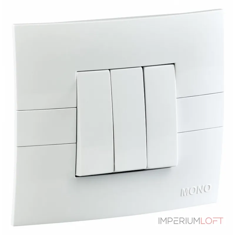 Выключатель трехклавишный Mono Electric Eсо 101-010101-114 от ImperiumLoft