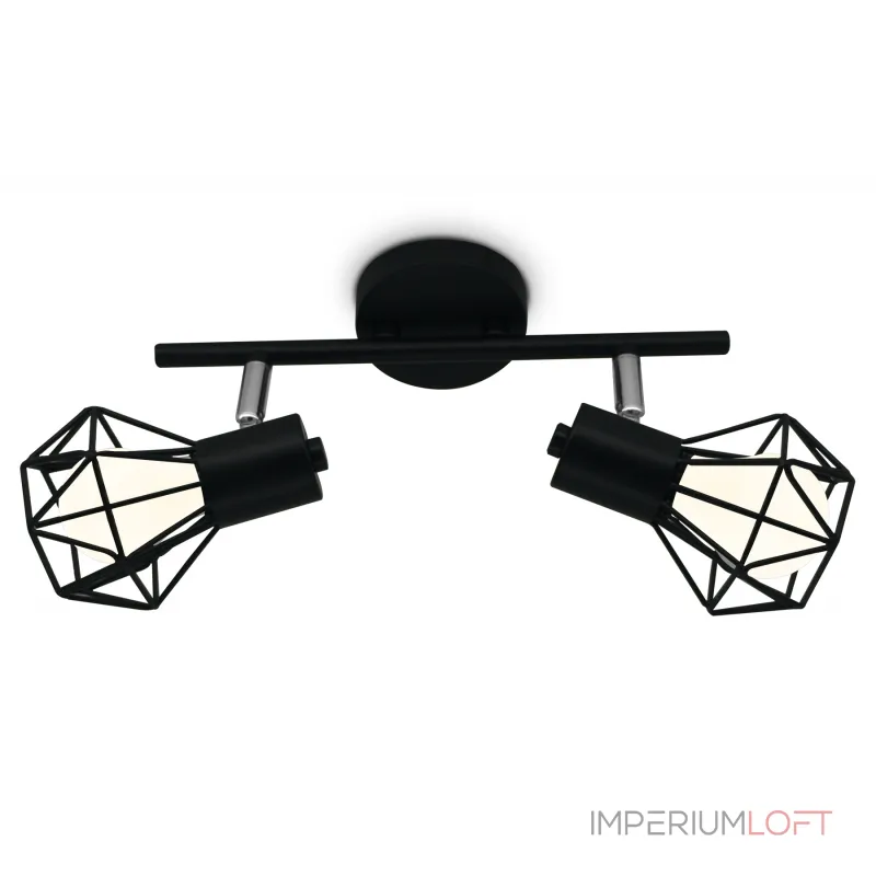 Настенно-потолочный спот в стиле лофт TR8621/2 BK/CH черный/хром E27*2 max 40W 260*91*175 от NovaLamp