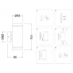 Настенный светильник со сменной лампой GU10 и акрилом FW2488/2 WH белый GU10/2 max 12W 170*55*95 от NovaLamp