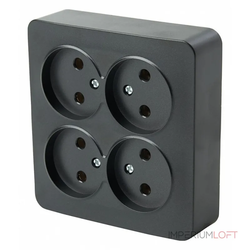 Розетка четверная без заземления Stekker София 49508 от ImperiumLoft