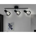 Настенно-потолочный спот в стиле лофт TR8622/3 BK/CH черный/хром E27*3 max 40W 460*91*175 от NovaLamp