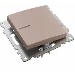 Выключатель одноклавишный с подсветкой без рамки Stekker Катрин 39591 от ImperiumLoft