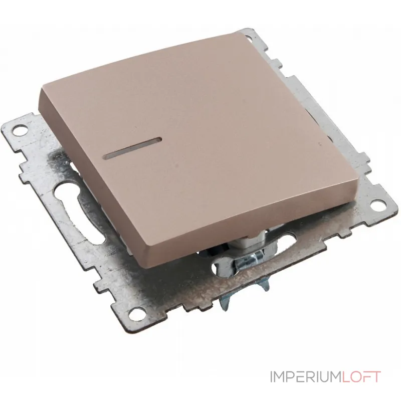 Выключатель одноклавишный с подсветкой без рамки Stekker Катрин 39591 от ImperiumLoft Выключатель одноклавишный с подсветкой без рамки Stekker Катрин 39591 от ImperiumLoft