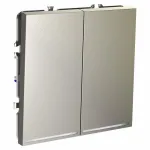 Выключатель встраиваемый S70 двухклавишный с подсветкой 10А (шелк) Voltum VLS020204