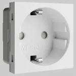 Розетка с заземлением и со шторкой модульная Werkel белый a069368 от ImperiumLoft