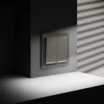 Выключатель встраиваемый S70 двухклавишный с подсветкой 10А (шелк) Voltum VLS020204