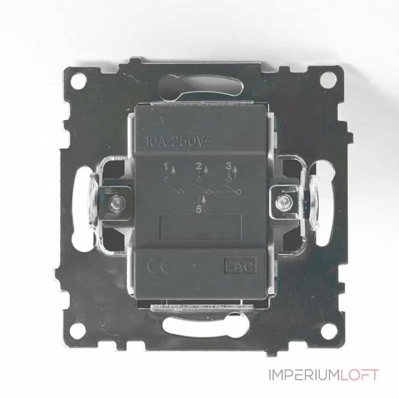 Выключатель трехклавишный без рамки Stekker Катрин 49172 от ImperiumLoft