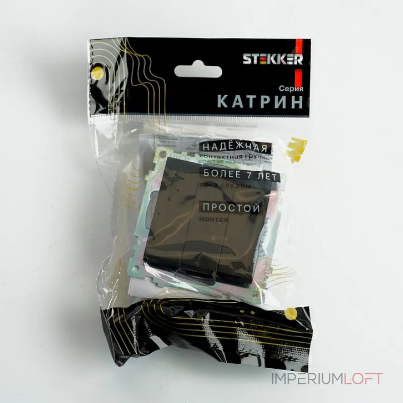 Выключатель трехклавишный без рамки Stekker Катрин 49172 от ImperiumLoft