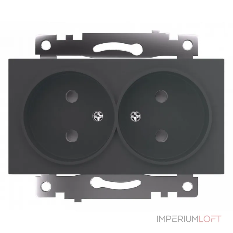 Розетка двойная с заземлением и со шторками. без рамки Stekker Катрин 49421 от ImperiumLoft Розетка двойная с заземлением и со шторками. без рамки Stekker Катрин 49421 от ImperiumLoft