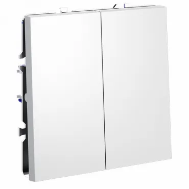 Выключатель проходной двухклавишный без рамки Voltum S70 VLS020302 Выключатель проходной двухклавишный без рамки Voltum S70 VLS020302