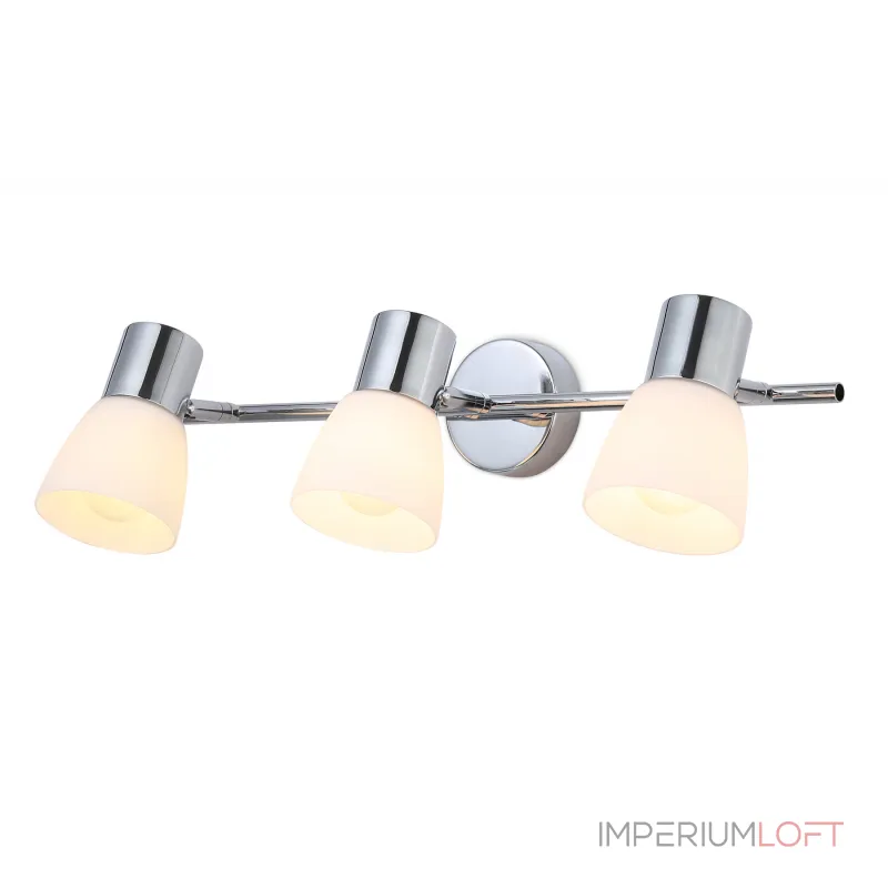 Настенно-потолочный спот TR3965/3 CH/FR хром/белый матовый E27*3 max 460*82*200 от NovaLamp
