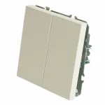 Выключатель двухклавишный без рамки Stekker RSW10-5104-01 49866 от ImperiumLoft