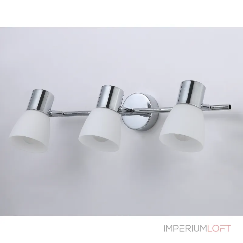 Настенно-потолочный спот TR3965/3 CH/FR хром/белый матовый E27*3 max 460*82*200 от NovaLamp