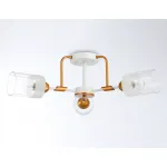Светильник подвесной TR303321/3 WH/GD/CL/FR белый/золото/прозрачный/белый матовый E27*3 max 60W D620*210 от ImperiumLoft