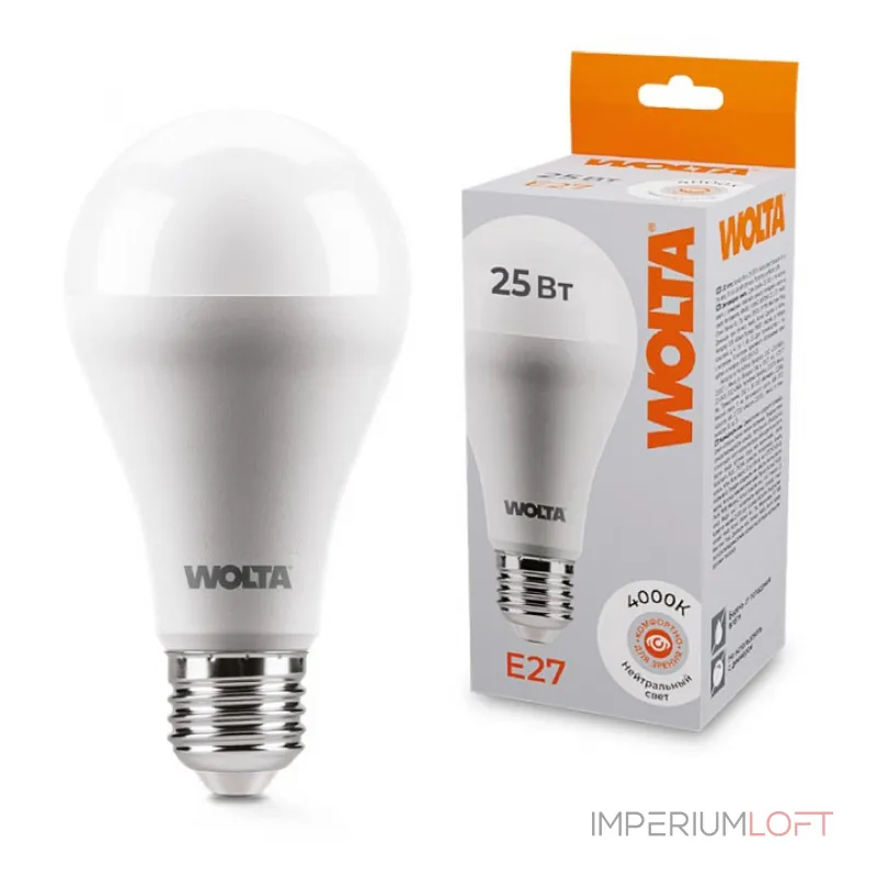 Лампа светодиодная Wolta E27 25Вт 4000K 25S67BL25E27 от ImperiumLoft Лампа светодиодная Wolta E27 25Вт 4000K 25S67BL25E27 от ImperiumLoft