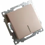 Выключатель одноклавишный с подсветкой без рамки Stekker Катрин 39591 от ImperiumLoft
