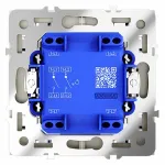 Выключатель с самовозвратом встраиваемый S70 двухклавишный 10А (шелк) Voltum VLS020604