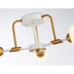 Светильник подвесной TR303321/3 WH/GD/CL/FR белый/золото/прозрачный/белый матовый E27*3 max 60W D620*210 от ImperiumLoft