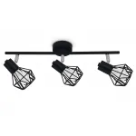 Настенно-потолочный спот в стиле лофт TR8622/3 BK/CH черный/хром E27*3 max 40W 460*91*175 от NovaLamp
