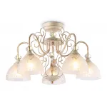 Потолочная люстра TR3057/5 BG/GD/FR бежевый/золото/белый матовый E27/5 max 40W D600*380 от ImperiumLoft