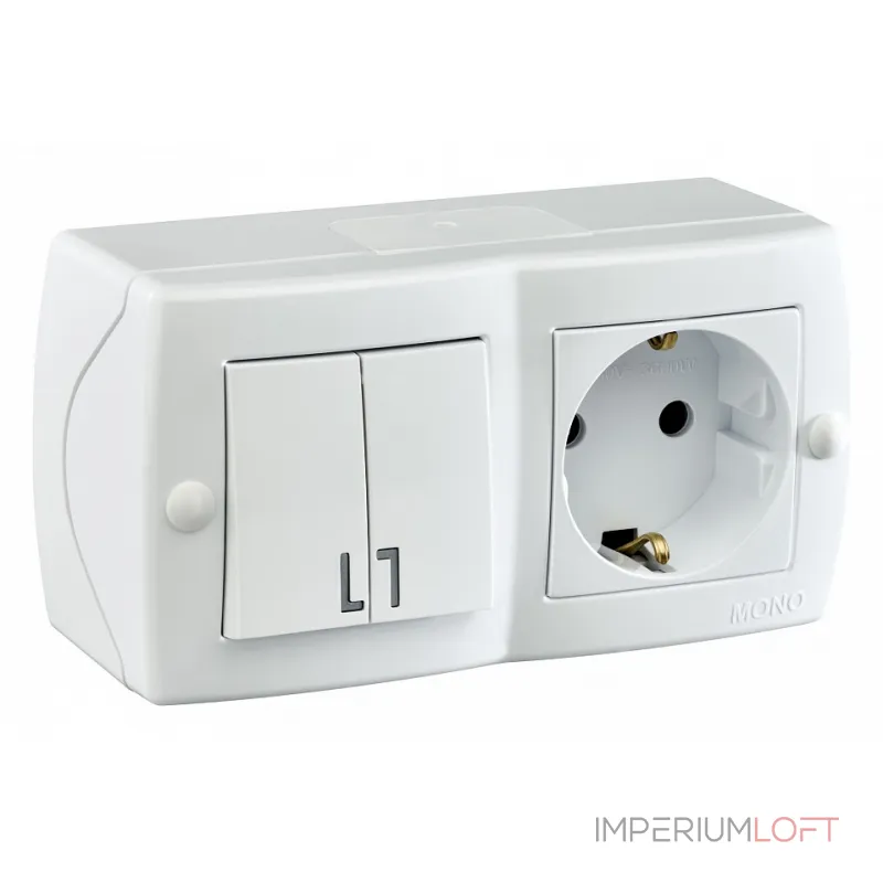 Блок с розеткой и выключателем Mono Electric Octans IP20 104-010101-181 от ImperiumLoft Блок с розеткой и выключателем Mono Electric Octans IP20 104-010101-181 от ImperiumLoft