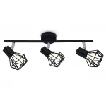 Настенно-потолочный спот в стиле лофт TR8622/3 BK/CH черный/хром E27*3 max 40W 460*91*175 от NovaLamp