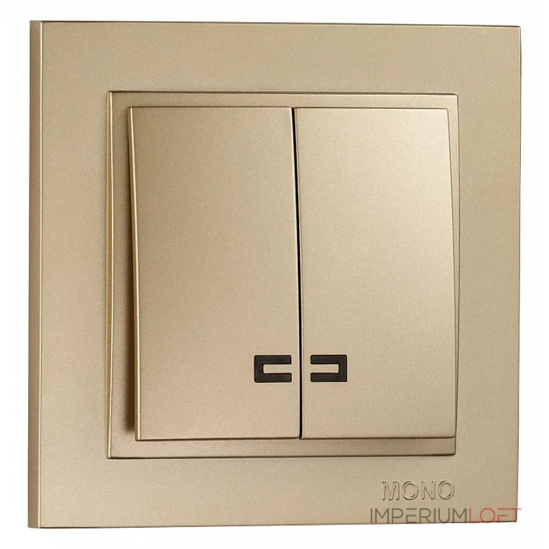 Выключатель двухклавишный с подсветкой Mono Electric Despina 102-222225-103 от ImperiumLoft Выключатель двухклавишный с подсветкой Mono Electric Despina 102-222225-103 от ImperiumLoft