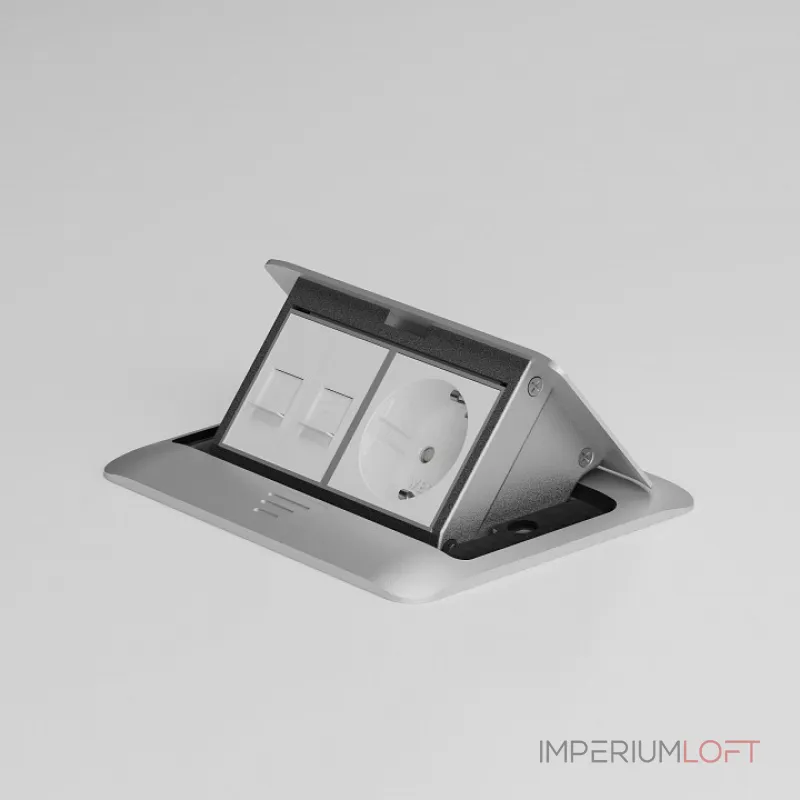 Розетка с заземлением и со шторкой модульная Werkel белый a069368 от ImperiumLoft
