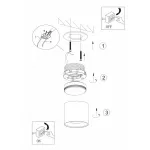 Накладной светильник Эра OL8 GX53 BK/GD Б0048539 от ImperiumLoft