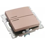 Выключатель двухклавишный с подсветкой без рамки Stekker Катрин 39593 от ImperiumLoft