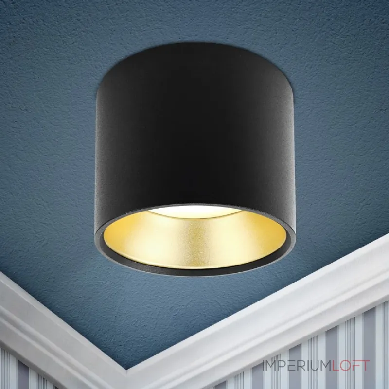 Накладной светильник Эра OL8 GX53 BK/GD Б0048539 от ImperiumLoft