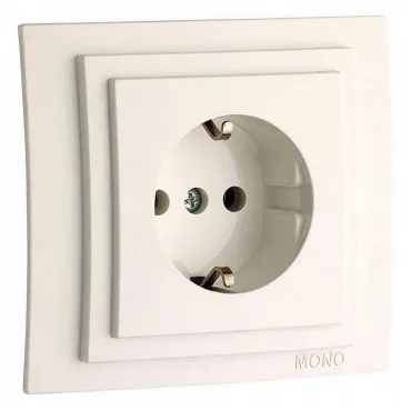 Розетка с заземлением Mono Electric Larissa 103-010121-117 Розетка с заземлением Mono Electric Larissa 103-010121-117