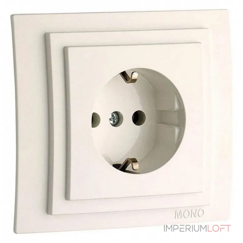 Розетка с заземлением Mono Electric Larissa 103-010121-117 от ImperiumLoft