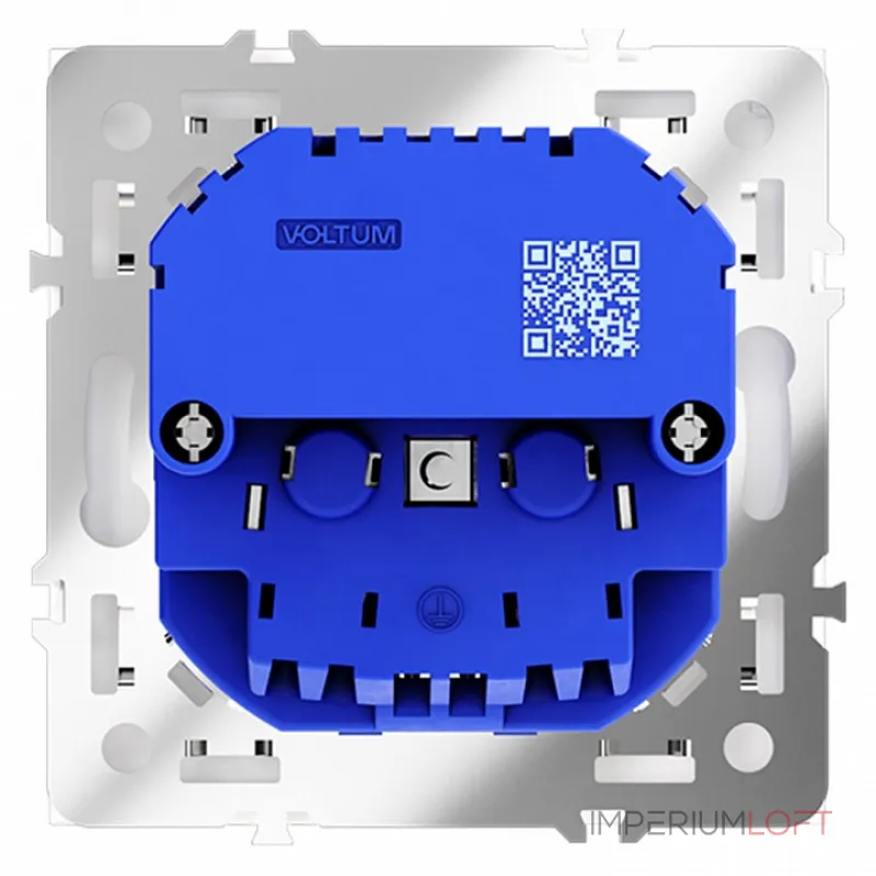 Розетка с заземлением и со шторкой и 2хUSB type A без рамки Voltum S70 VLS040402 от ImperiumLoft