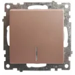 Выключатель одноклавишный с подсветкой без рамки Stekker Катрин 39591 от ImperiumLoft