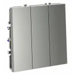 Выключатель трехклавишный без рамки Voltum S70 VLS030105 от ImperiumLoft